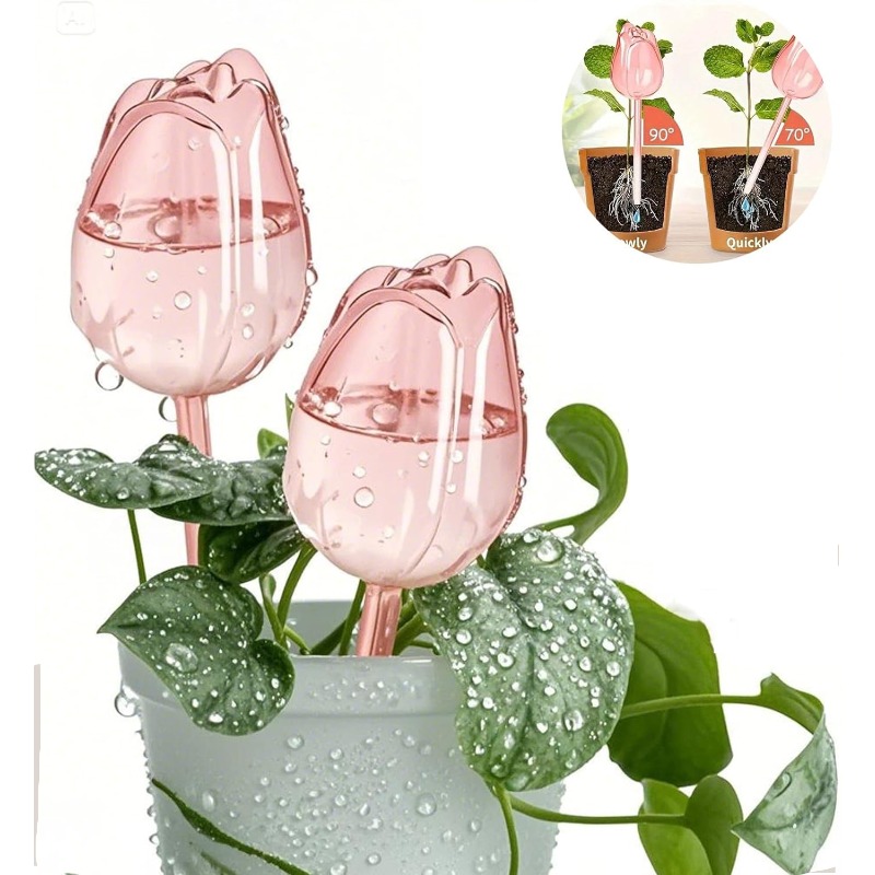 Plant Sensor - Bola Penyiram Tanaman Tulip Merah Muda,
