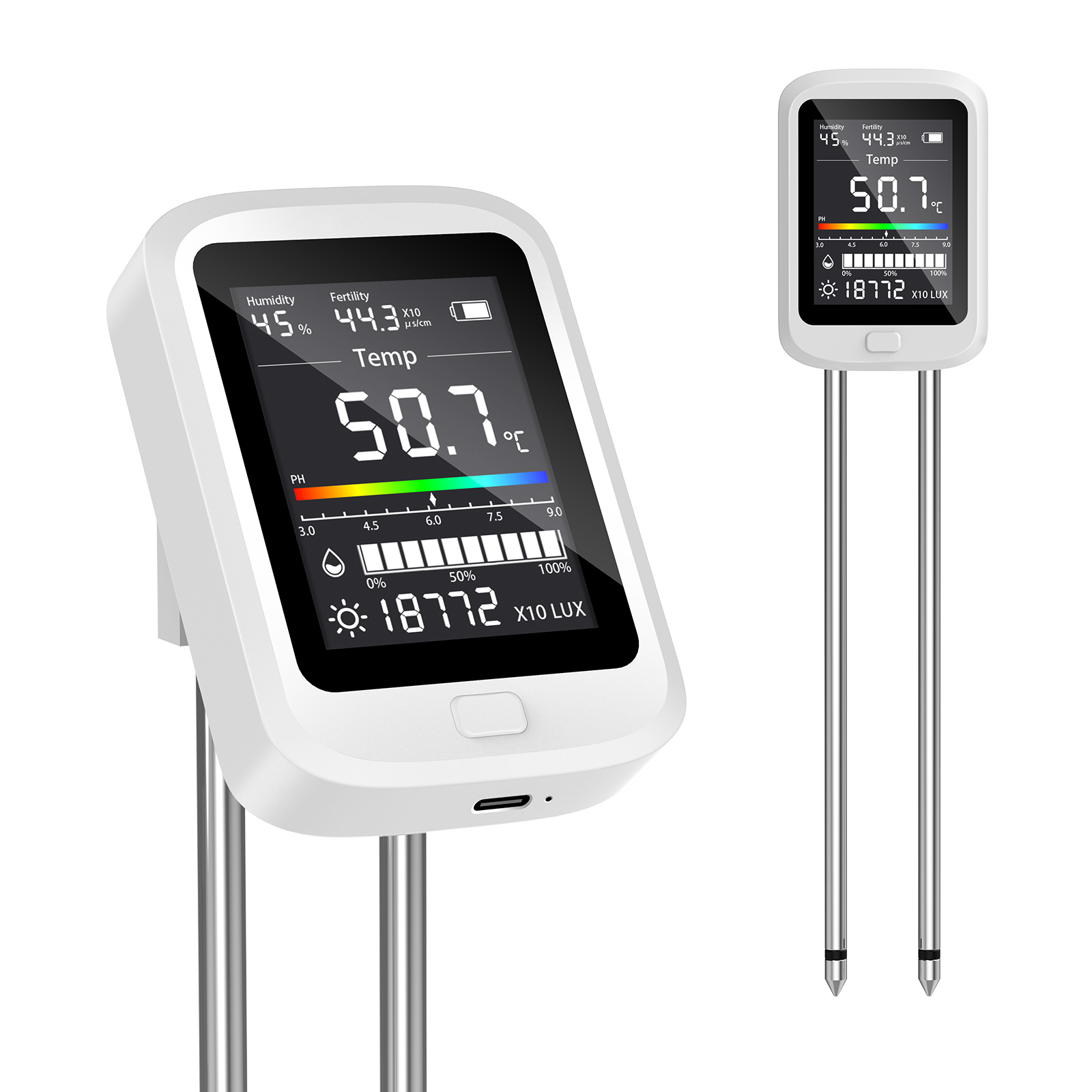 Plant Monitor - Alat Ukur Kelembapan Tanah 6-in-1, Higrometer