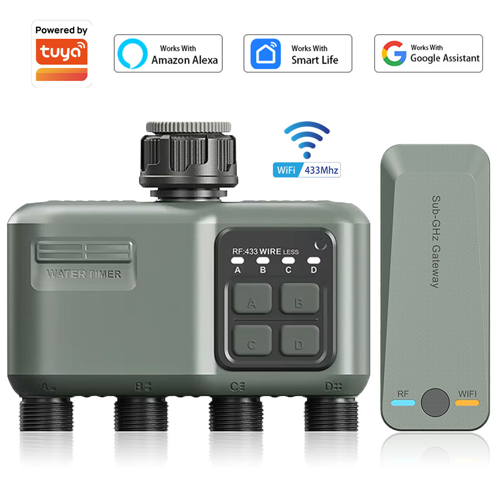 Garden Camera - Timer Air Digital 4 Outlet untuk