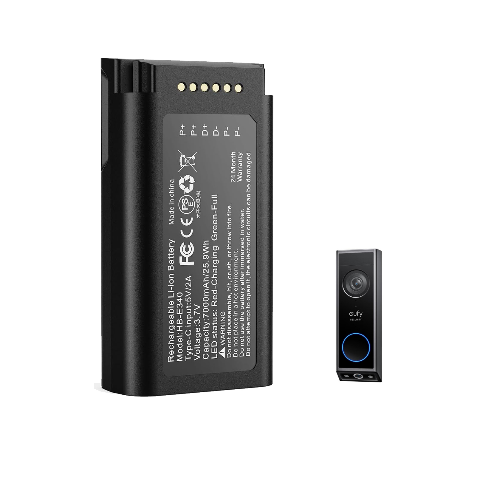 Eufy Camera S340 - Baterai Lithium Isi Ulang 7000mAh untuk