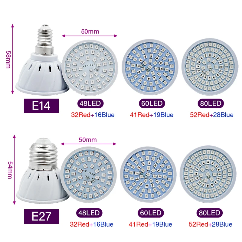 Lampu Phyto LED spektrum penuh - Plant Grow Light Full Spectrum ulasan dan harga