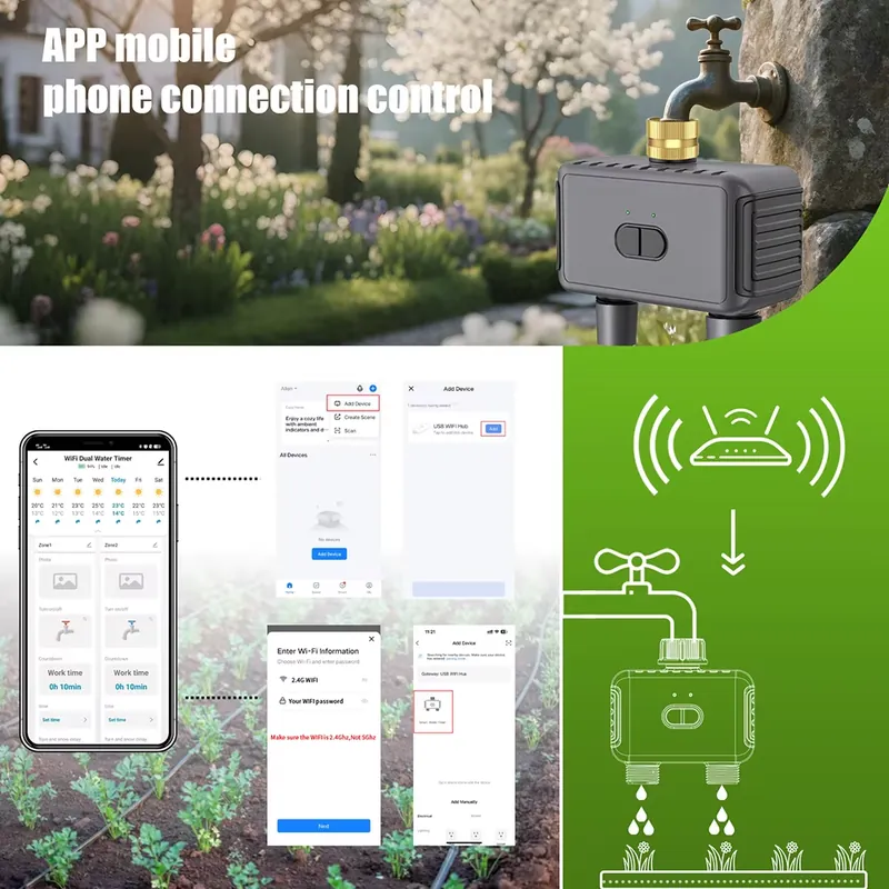 WAP01 WiFi APP Control Dual Ho - Smart Garden System ulasan dan harga