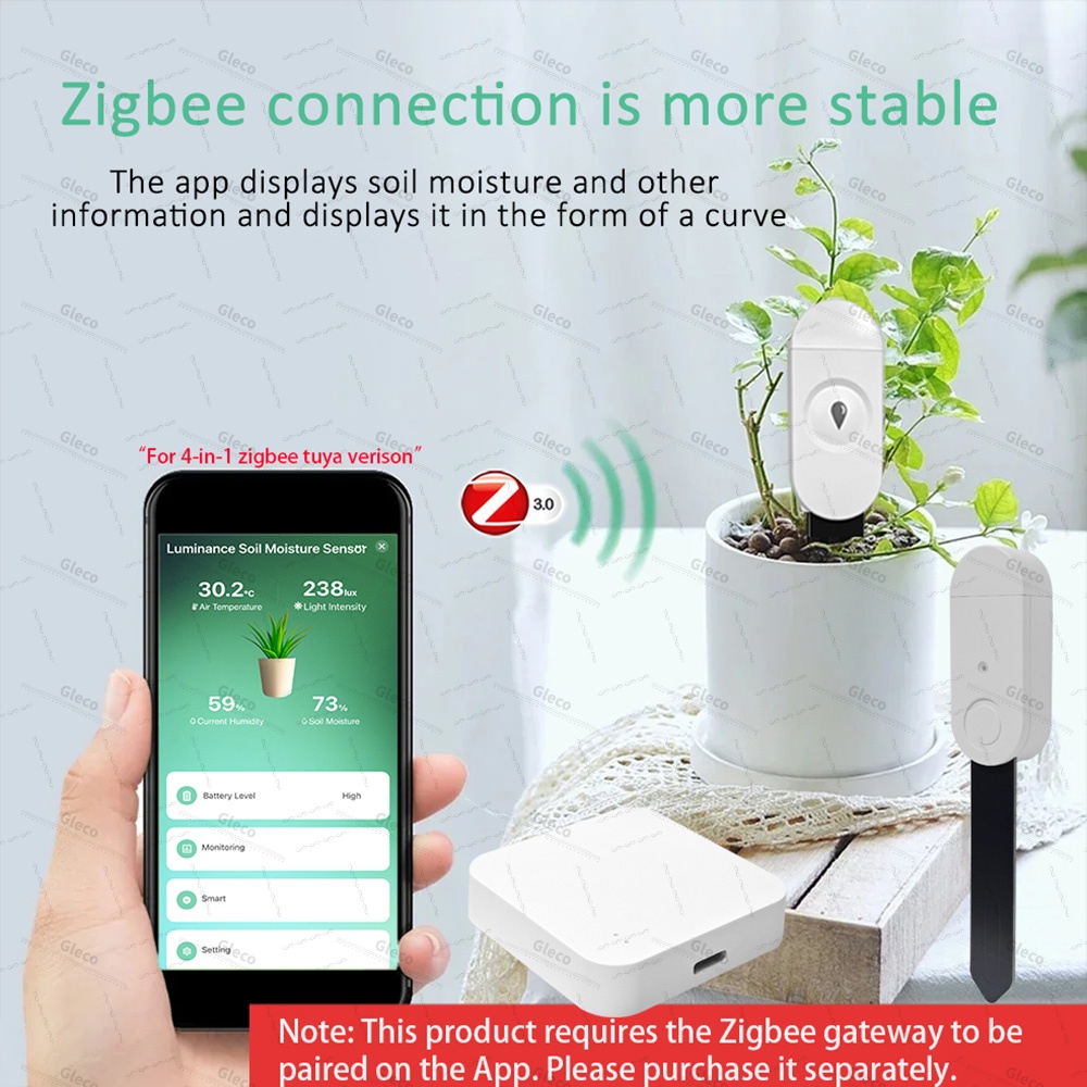 Zigbee Sensor Kelembapan Tanah - Plant Monitor ulasan dan harga