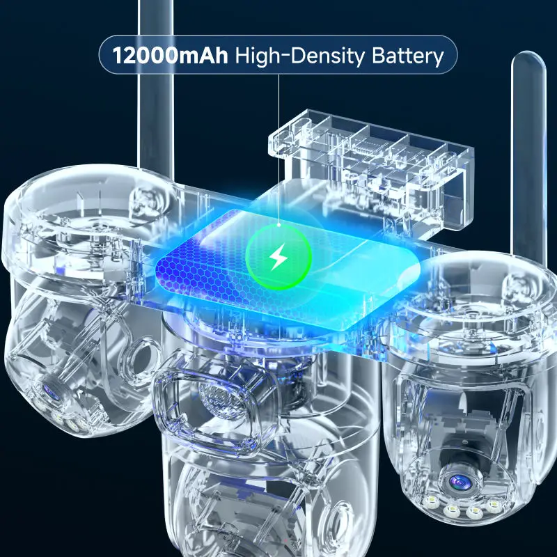 15MP 8K 3 PTZ Tiga Layar 6 Mot - Garden Camera ulasan dan harga