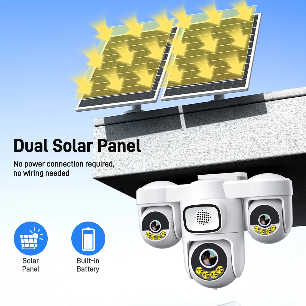 15MP 8K 3 PTZ Tiga Layar 6 Mot - Garden Camera ulasan dan harga
