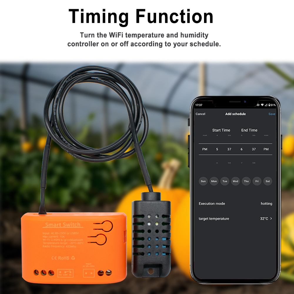 Sensor Kelembaban Suhu WiFi Tu - Plant Monitor ulasan dan harga